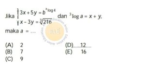 Sistem Persamaan Linear atau Logaritma Simak UI Matematika IPA 2009 Kode 954 Nomor 4 anloneducation.com_marked