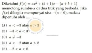 Suku Banyak atau Persamaan Kuadrat Simak UI Matematika Dasar 2012 Kode 224 Nomor 3 anloneducation.com_marked