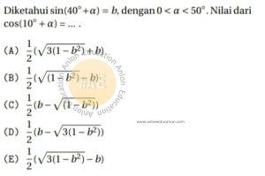 Trigonometri Simak UI Matematika IPA 2014 Kode 2 Nomor 6 anloneducation.com_marked