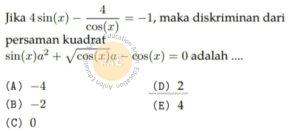Trigonometri atau Persamaan Kuadrat Simak UI Matematika Dasar 2012 Kode 223 Nomor 1 anloneducation.com_marked