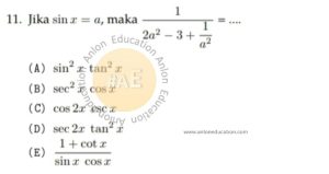 Trigonometri atau Sistem Persamaan Linear SPL Simak UI Matematika Dasar 2010 Kode 206 Nomor 11 anloneducation.com_marked