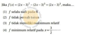 Turunan Simak UI Matematika IPA 2018 Kode 1 Nomor 14 anloneducation.com_marked
