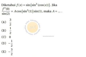 Turunan Trigonometri Simak UI Matematika IPA 2015 Nomor 1 anloneducation.com_marked