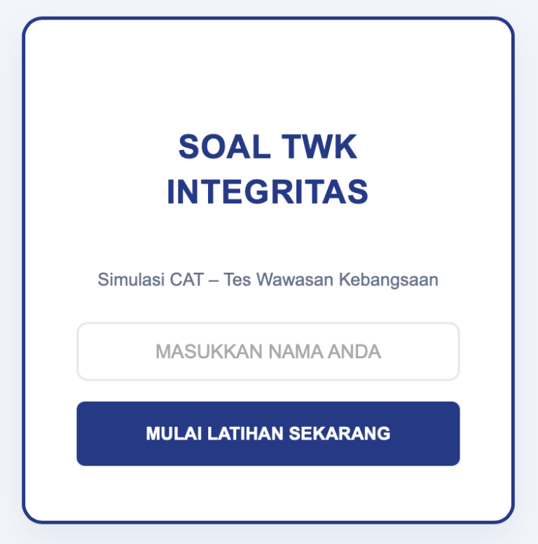 soal twk integritas anloneducation