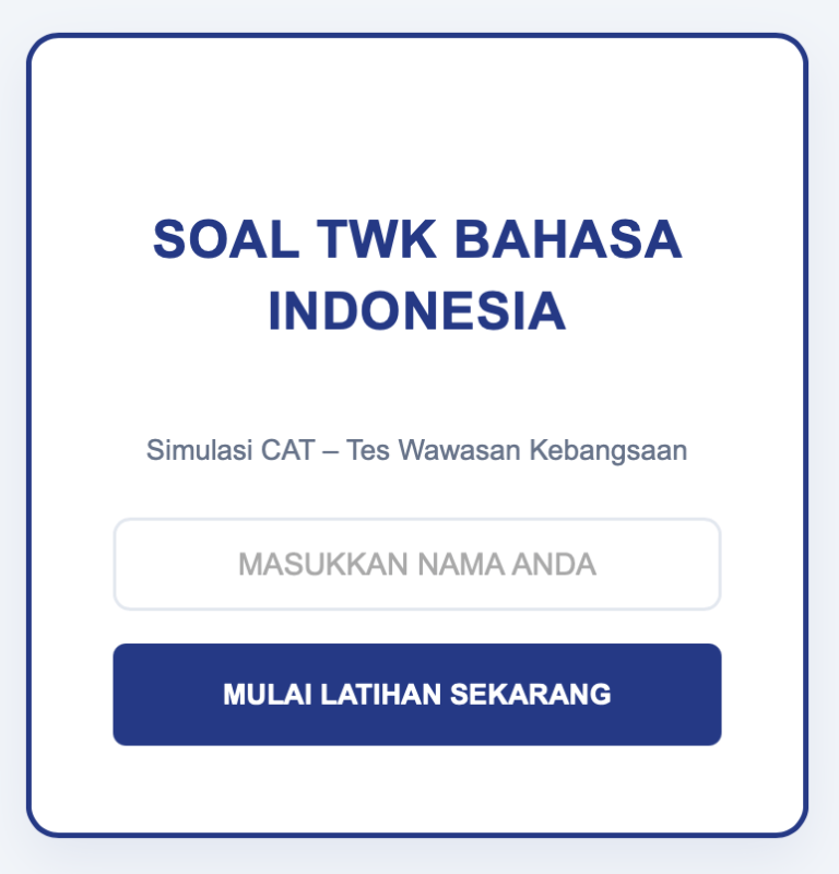 soal twk bahasa indonesia anloneducation