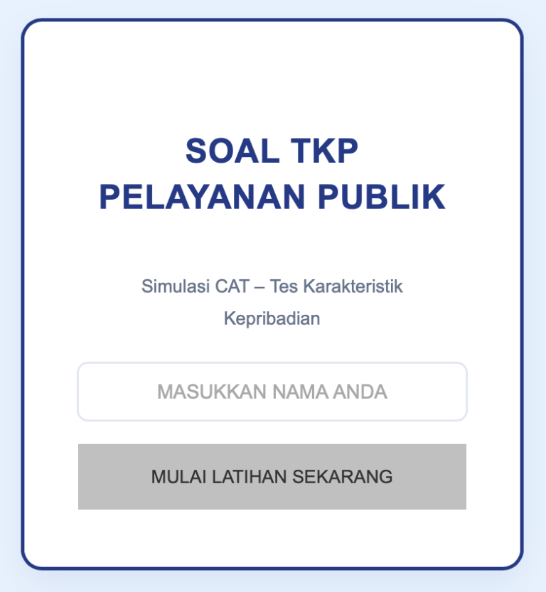 soal tkp pelayanan publik anloneducation
