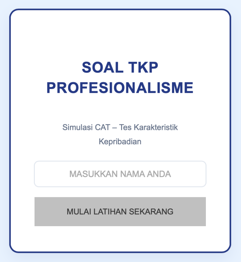 soal tkp profesionalisme anloneducation