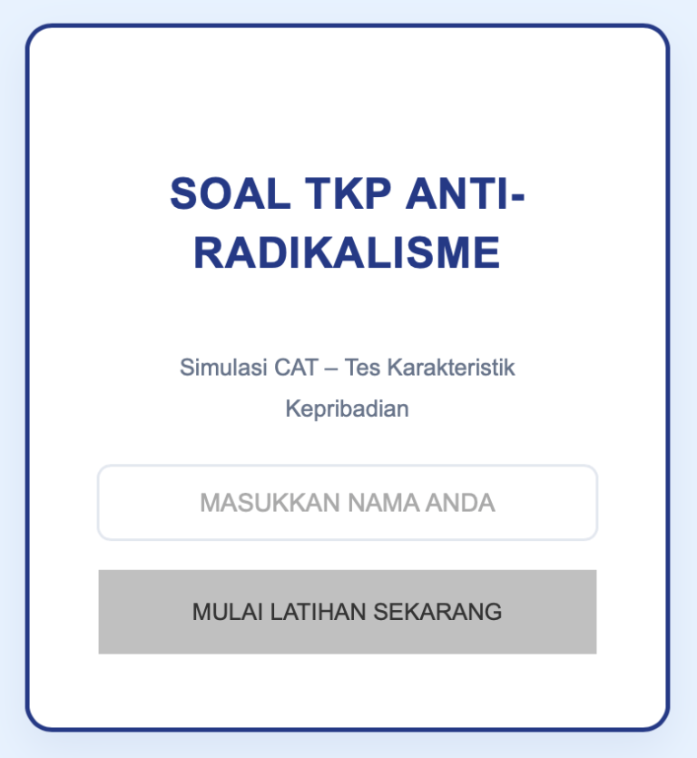 soal tkp anti radikalisme anloneducation